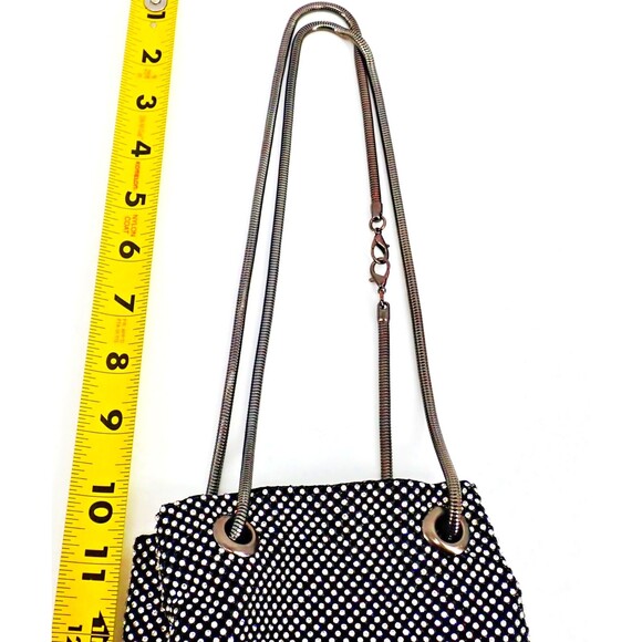 Jeweled Diamanté Rhinestone Metal Clutch Crossbody Clutch Bag Removable Handle - Picture 12 of 14